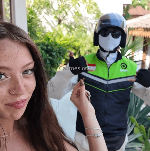 viral bule main sama ojol di bali